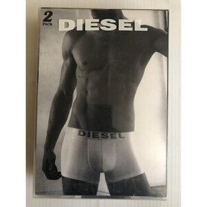 Diesel Black White UMBX-ROCCO Two Pack Boxer Trunk Shorts 000S9T9RKAIS